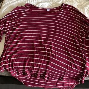 Long sleeved striped top